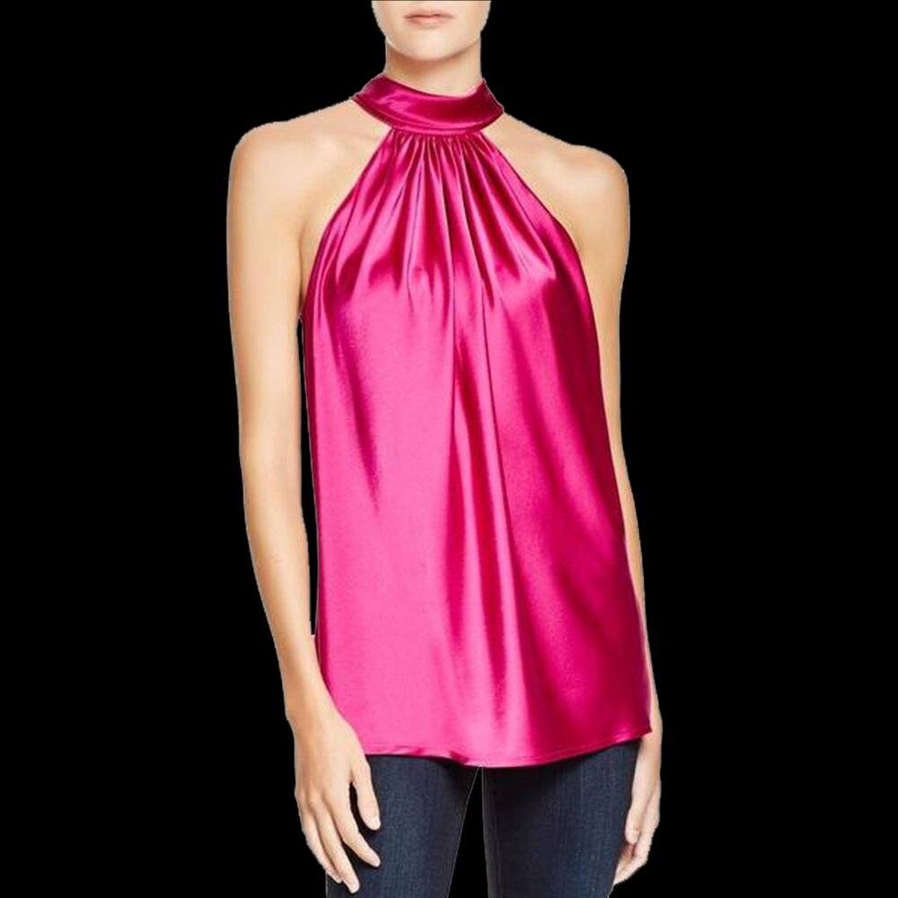 Silk Blend Halter Blouse